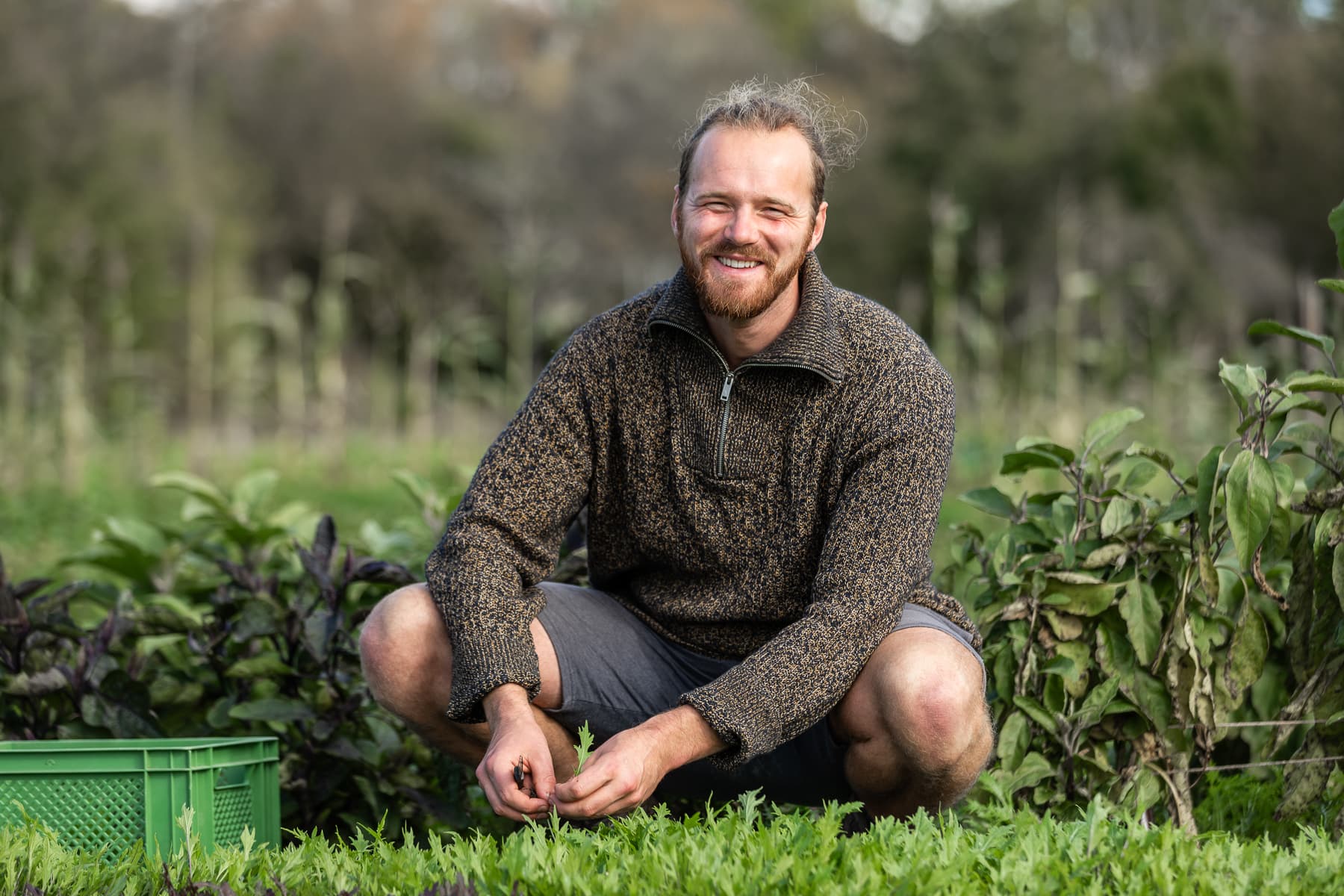 Max Hien und Finn Bargmann verkaufen regionales Gemüse